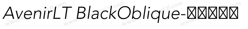 AvenirLT BlackOblique字体转换